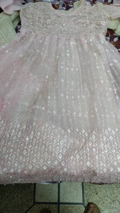 krinkle Chiffon Stitched Fancy Dress