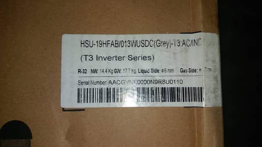 haier ac box pack with warranty card t3 new model 19hfab