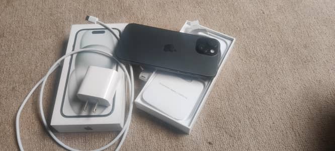 Iphone 15 just box open LLA Model 128Gb jv with original charger