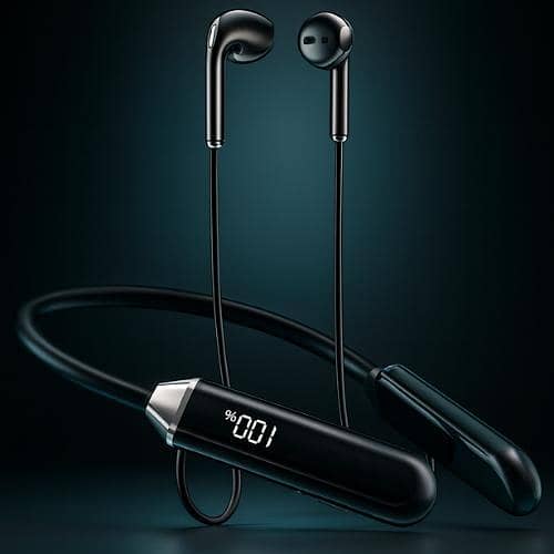 S21 Neckband TWS (True Wireless Stereo) Bluetooth Handsfree Earphones Headset (Connect With All Bluetooth Devices).