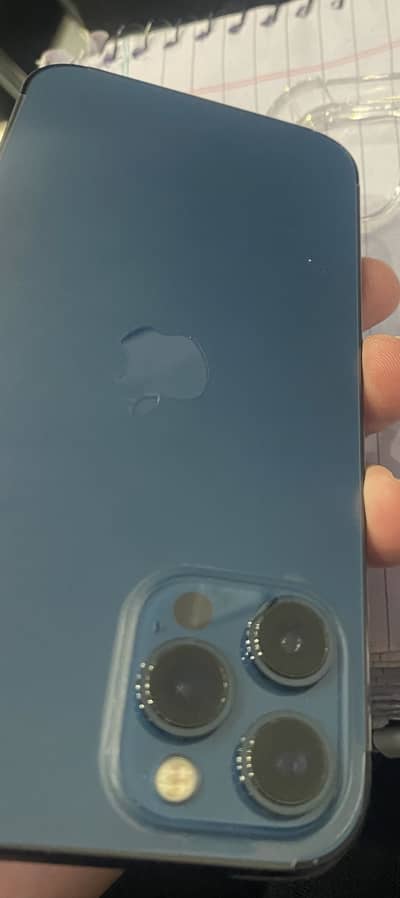 iPhone 12 Pro max PTA dual sim e plus physical 128gb blue waterpack