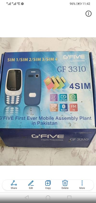 4 Sims mobile phone