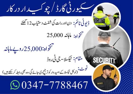 Security Guard Hiring – Day Night Shift – Taxila GT Road