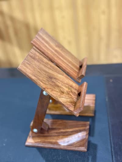 wooden mobile stand