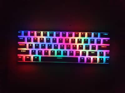 Tezarre TK-63 Pro Hotswappable Full RGB Wireless 60% Rechargesable KB