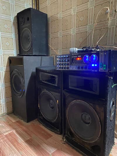 speaker and woofer room and out door