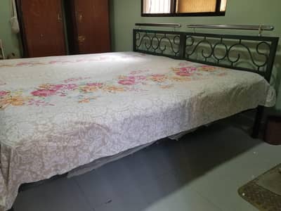 Heavy gauge iron made beds with mattress