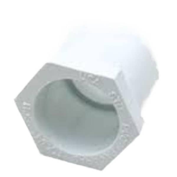 PVC Connection Bush Sizes 1/2" x 3/4", 3/4" x 1", 1" x 1/4", 1" x 3/4", 1" x 1/2", 1 1/2" x 1/2", and 1 1/2" x 3/4"