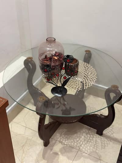 Sofa set (5 seater) along with table.