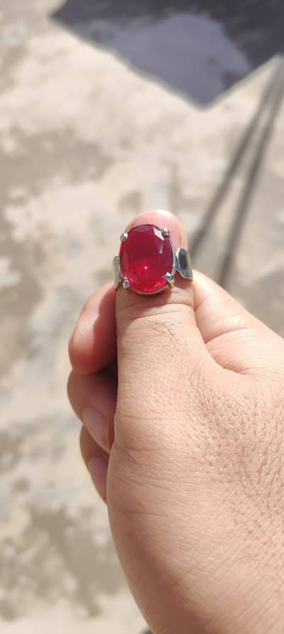 yaqoot silver ring for man