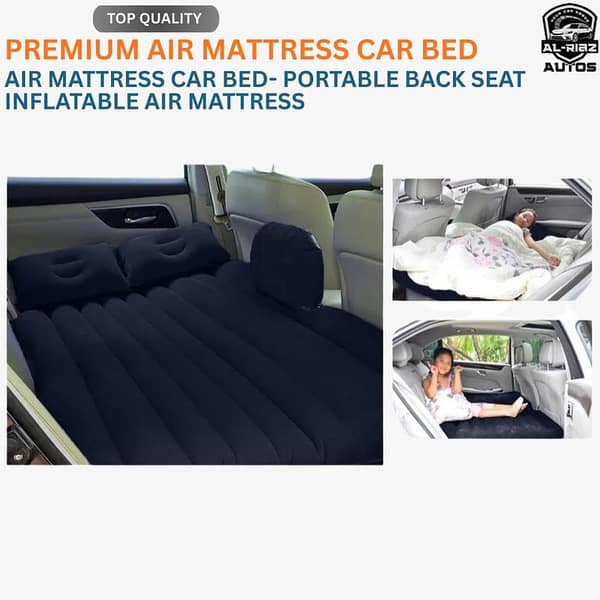 Air Mattress Car Bed | Portable Inflatable Back Seat Car Bed | Premium Travel Sleeping Mattress