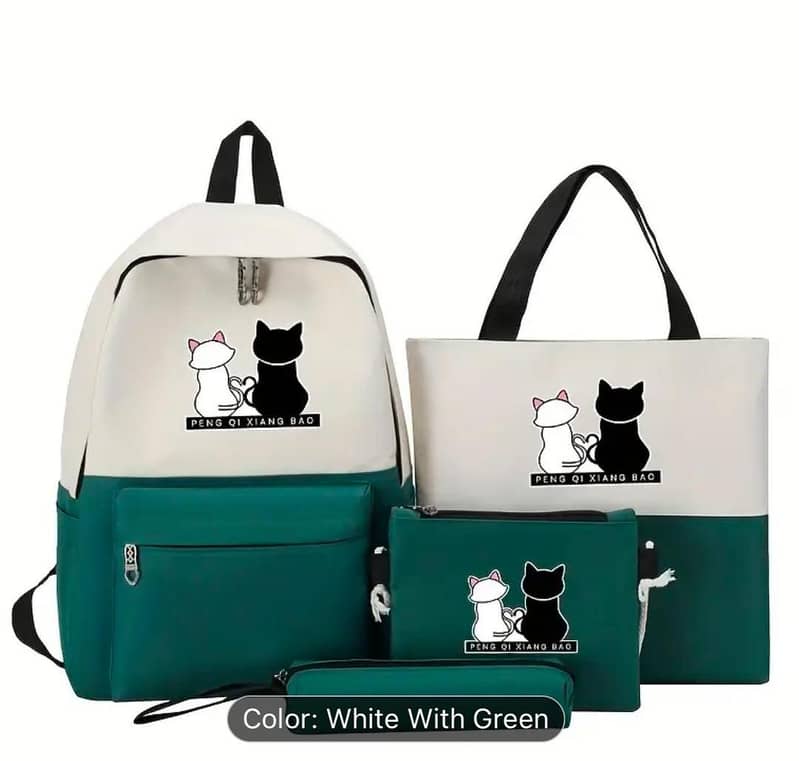 چائنہ امپورٹڈ بیگ یونیک بیگ سیٹ ہے 4 قسم کی ورائٹی  نہایت کم قیمت میں 1