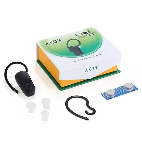 AXON Rechargeable Hearing Aid | Clear Sound In-Ear Amplifier with Volume Control