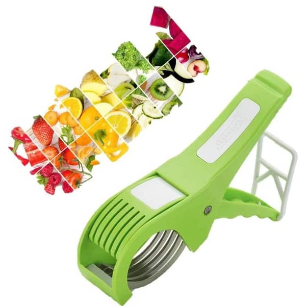 Multi Veg Cutter 5 Blades - Vegetable and Fruit Cutter Slicer and Chopper - Manual Veg Cutter for Fast Kitchen Cutting