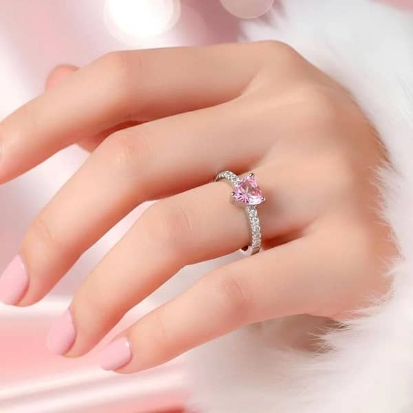 (PINK) Heart Princess Ring