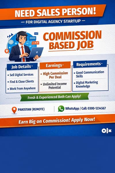 Looking for a sales person for digital agency