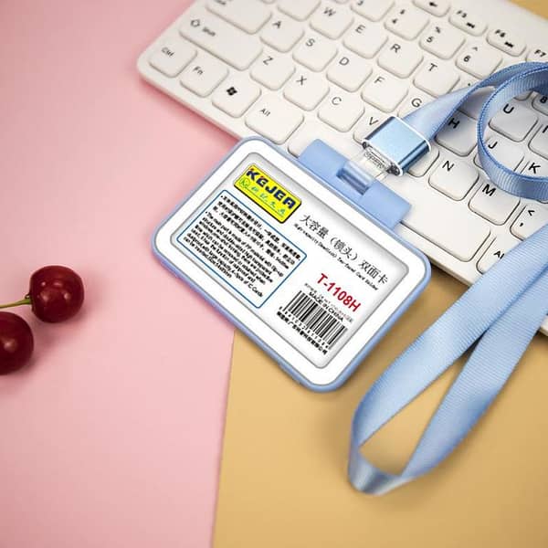 Double-Sided Transparent Staff Work Card Holder (Without Strap)
