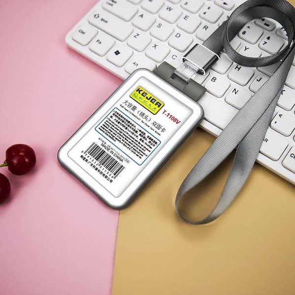 Double-Sided Transparent Staff Work Card Holder (Without Strap)