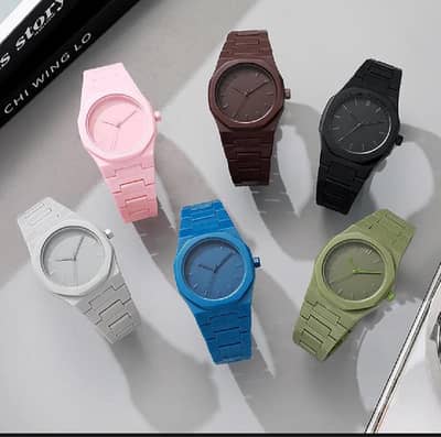 All types of aura watch available  black  white  pink  blue