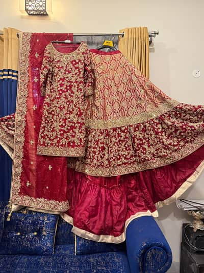 farshi bridal lehnga