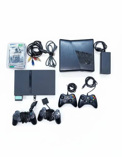 Xbox 360 slim + Free PS 2 slim