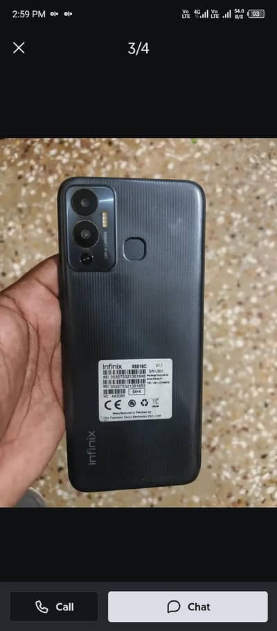 Infinix hot 12paly pta  4/64 diul sim