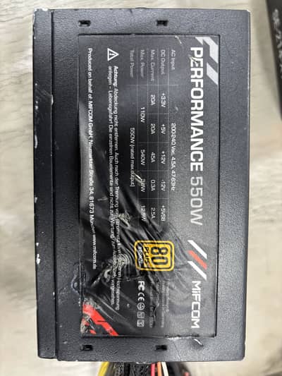 Mifcom 550watt powersupply
