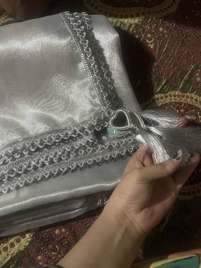 vanya shirt with matching 3.5 gaz  dupata in organza zarii nd pajama