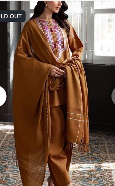 Embroidery Khaddar 3PC at discounted price