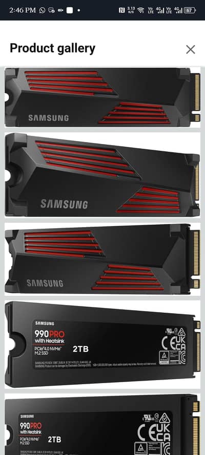 SSD samsung, sandisk, laxer and more 1TB  2TB