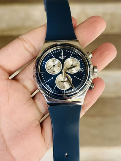 Swatch Irony Swiss Made Men’s Original Chronograph Watch 44mm Dial