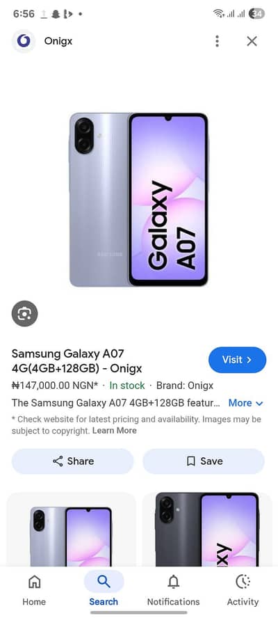 samsung galaxy a07 all ok just box open