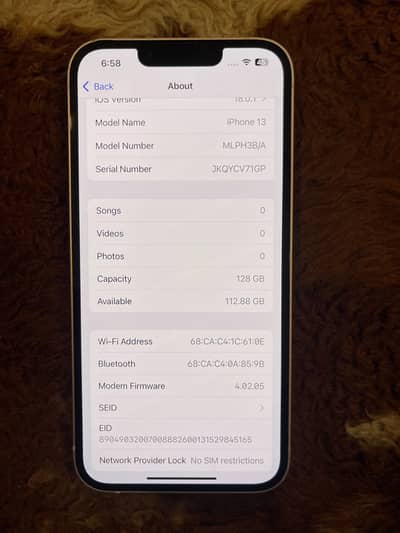 Iphone 13 non pta 128 GB