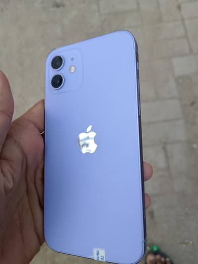 Iphone 12 purple color mint condition scratch less peice