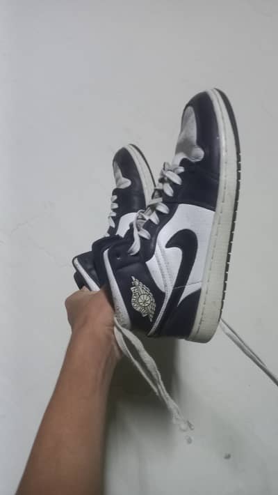 Blue and white air Jordan