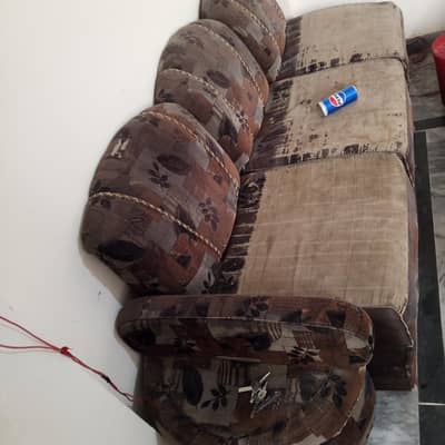 6 seater sofa + table with 2 sides