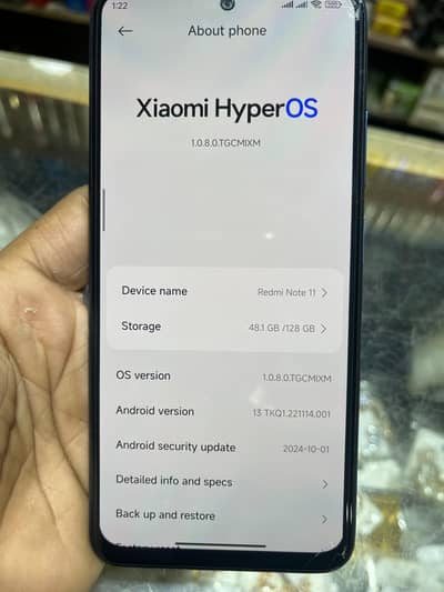 Redmi note 11 6+2 ram 128 memory