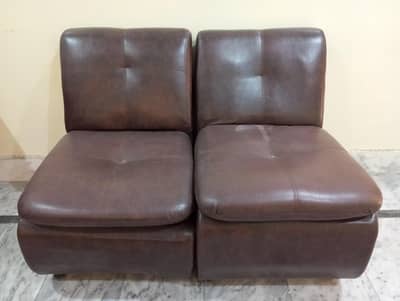  Single Leather Sofas for Sale | Set of 4 | Office or Home Use