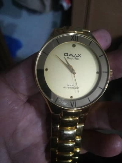 OMAX Stainless steel Golden Brand men wrist watch
