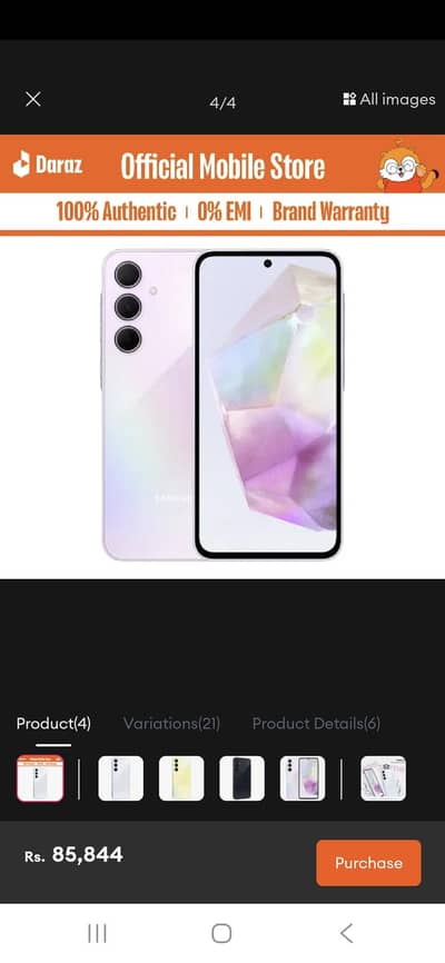 samsung a35 5g 8gb/256gb. new box pack