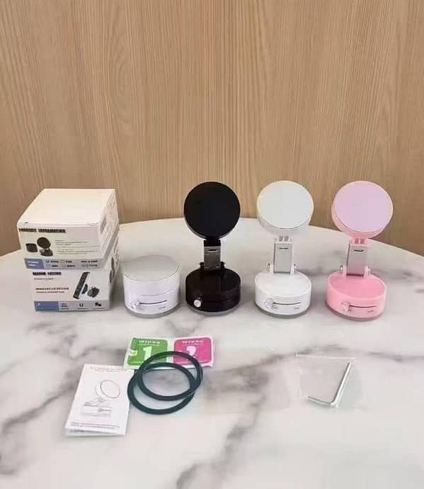 Premium Car Metal Mobile Holder – 360° Rotation | Strong Magnetic Dashboard & Air Vent Mount