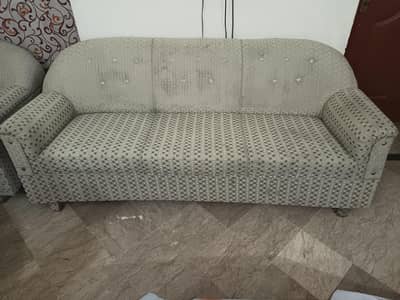 5 seater sofa set light color excellent condition