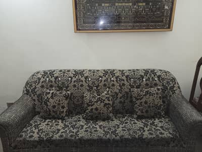 5 seater sofa set in black