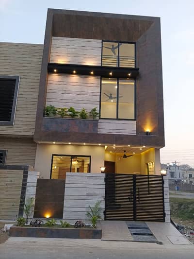 3 Marla Double Storey House Fr Sale Brand New Home Ideal And Hot Location Carpet Road Water Electricity Available Near Canal Road Near Sozo Water Park Near Park Luxury Home Gated Society 24 Hour Security Guard 3D Ultra Model Design Spanish Look Furnished Home With Wood Work