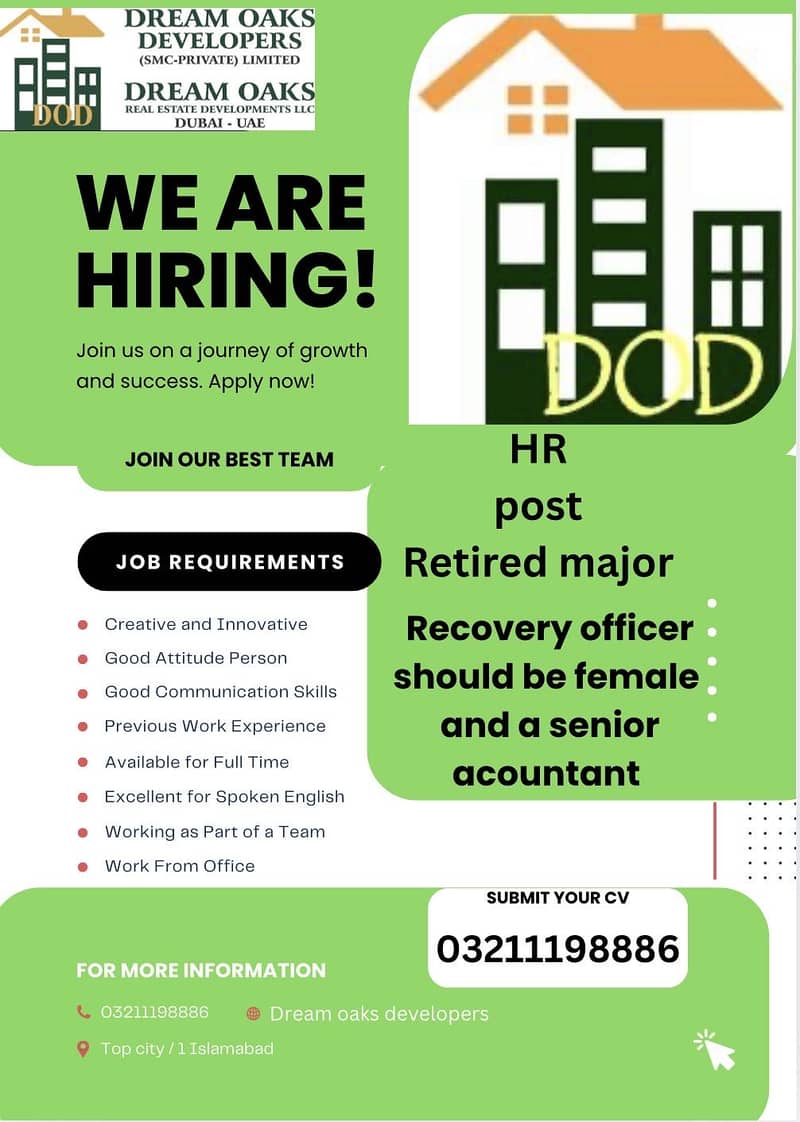 HIRING salary from 90,000 for retired major and 70,000 for accountant 0