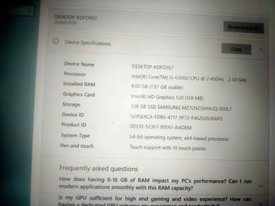 Laptop for sale in good condition