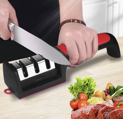 Knife Sharpener 3 Slot | Professional Kitchen Knife Sharpening Tool