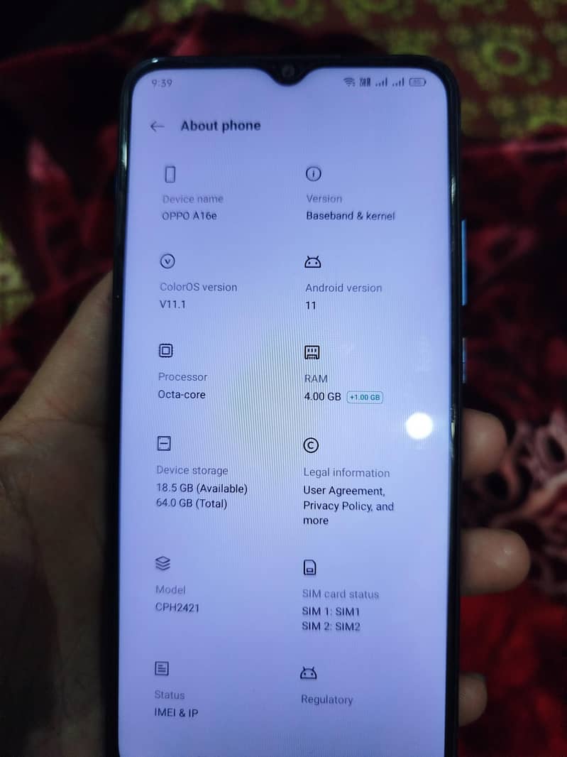 Oopo a16e 4