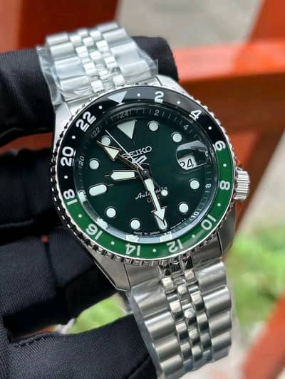Seiko 5 Sports SKX Series GMT Green Dial Men’s Watch