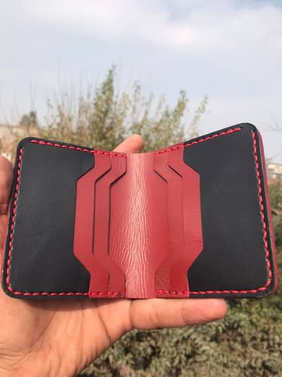 pure leather mini wallet
